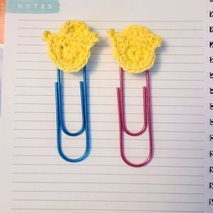 HUGE 4" Crochet "Baby Chick" (Easter) Clip (holds 50 pgs)